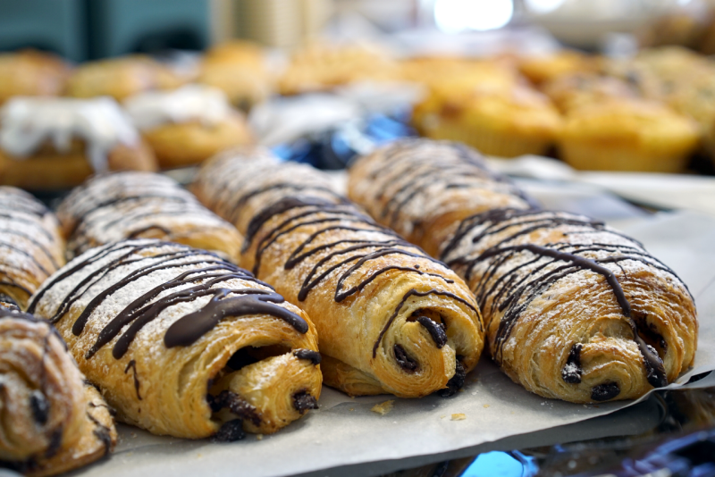A photo of pain au chocolat at Wake Up With Honors.