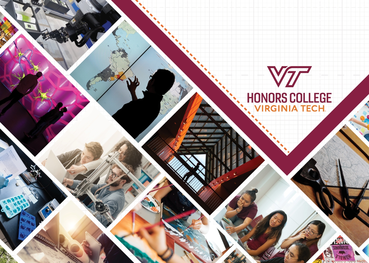 Honors Students outside Hillcrest Hall Stamps Scholars - a featured scholarship available through VT Honors College